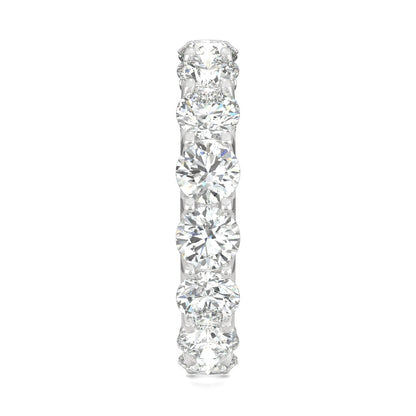 5.28 CTW DEW Round Moissanite Eternity Band in 14K White Gold