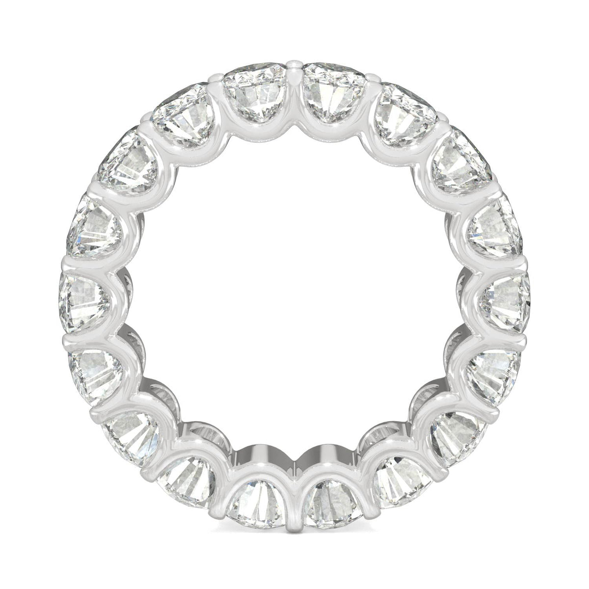 9.00 CTW DEW Oval Moissanite Eternity Band in 14K White Gold
