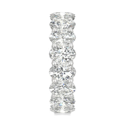 9.00 CTW DEW Oval Moissanite Eternity Band in 14K White Gold