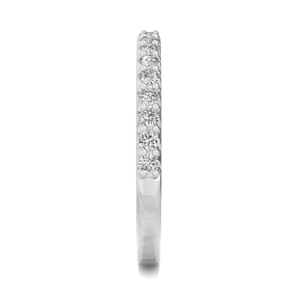 0.34 CTW DEW Round Moissanite Band in 14K White Gold