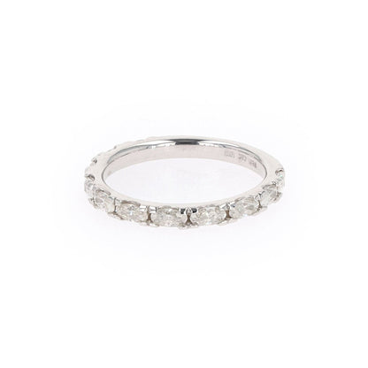 1.10 CTW DEW Oval Moissanite Classic Band in Sterling Silver