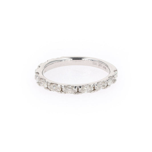 1.10 CTW DEW Oval Moissanite Classic Band in Sterling Silver