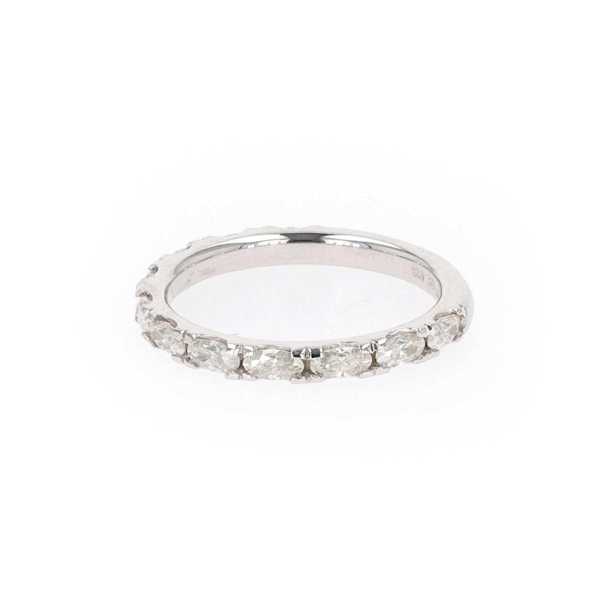1.10 CTW DEW Oval Moissanite Classic Band in Sterling Silver