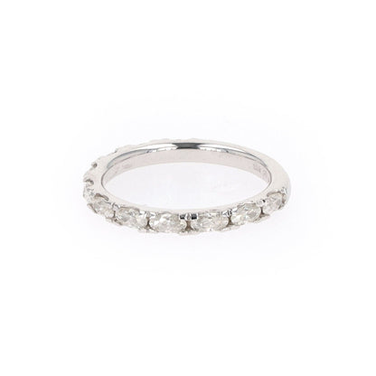 1.10 CTW DEW Oval Moissanite Classic Band in Sterling Silver