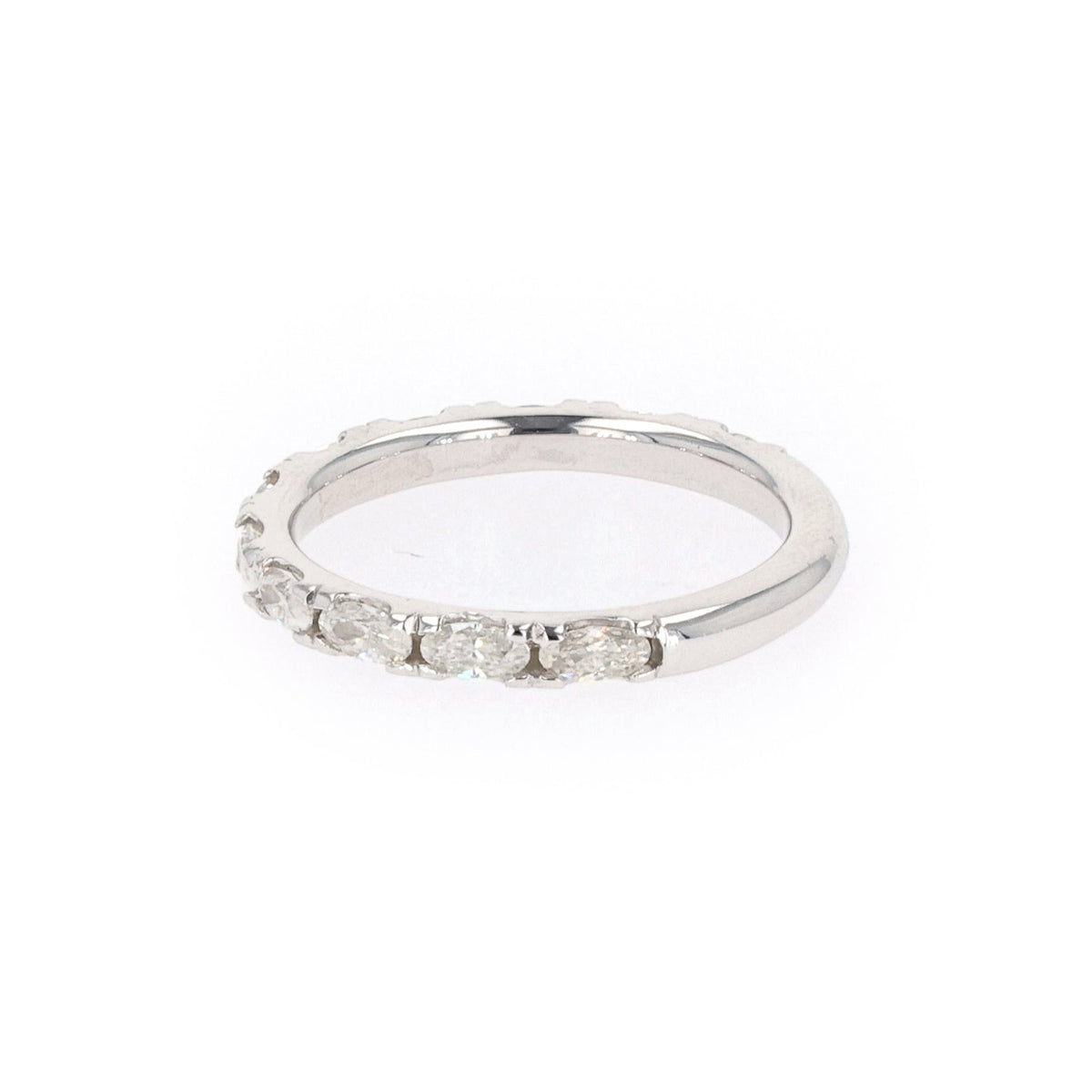 1.10 CTW DEW Oval Moissanite Classic Band in Sterling Silver