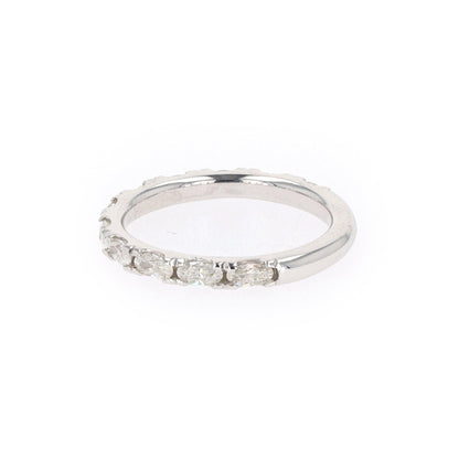 1.10 CTW DEW Oval Moissanite Classic Band in Sterling Silver