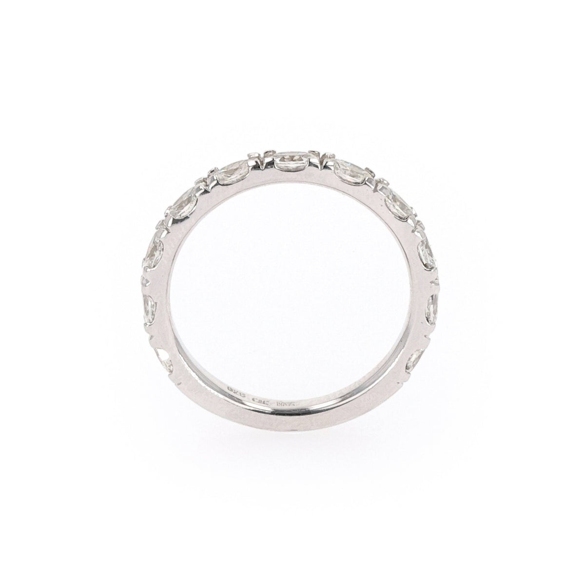 1.10 CTW DEW Oval Moissanite Classic Band in Sterling Silver