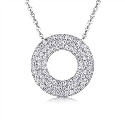 S925 Sterling Silver Moissanite Toggle Pendant Necklace-Collarbone Necklace GRA Certificate 1.4mm*96 beads
