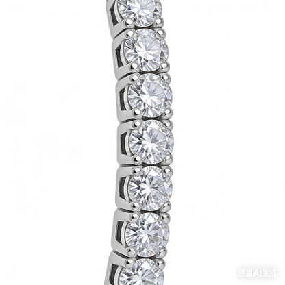 Moissanite Tennis Necklace - Multiple length for pick - S925 Sterling Silver -S925 Sterling Silver