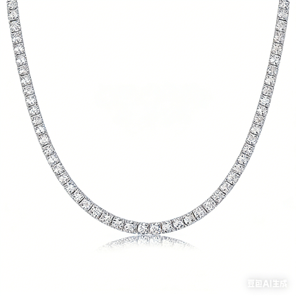 Moissanite Tennis Necklace - Multiple length for pick - S925 Sterling Silver -S925 Sterling Silver