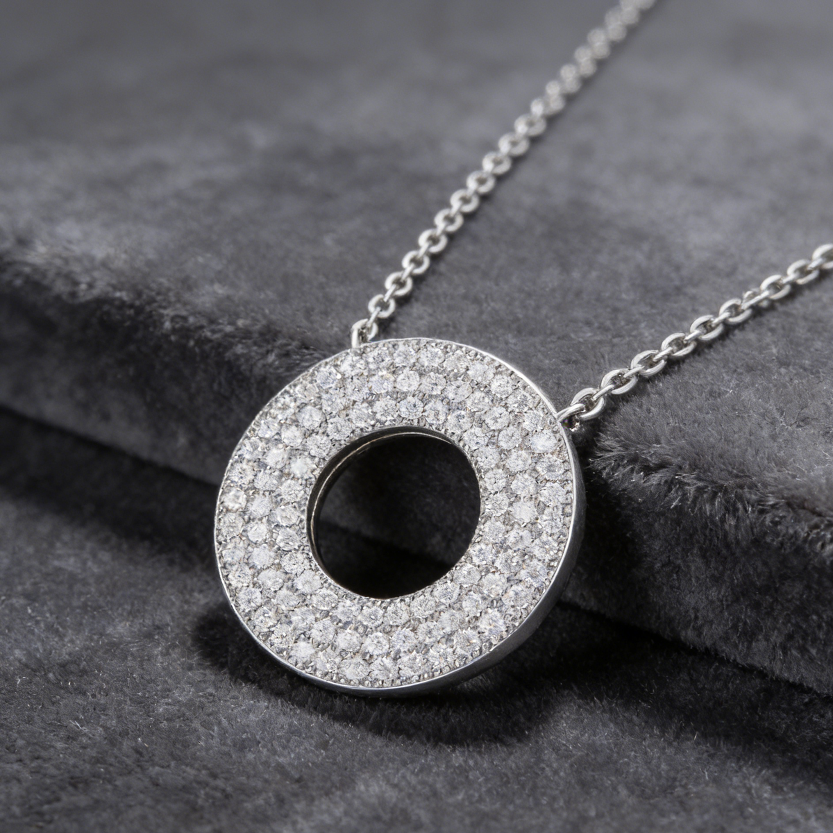 S925 Sterling Silver Moissanite Toggle Pendant Necklace-Collarbone Necklace GRA Certificate 1.4mm*96 beads