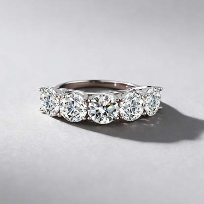 5CT Moissanite Ring in 925 Sterling Silver –GRA Certified, Lightweight Luxury Band for Women