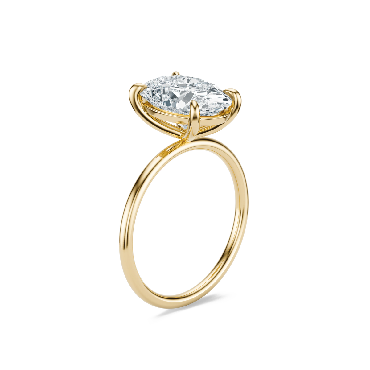 French Pavé Diamond Engagement Ring in 14K Yellow Gold (1 ct. tw.)