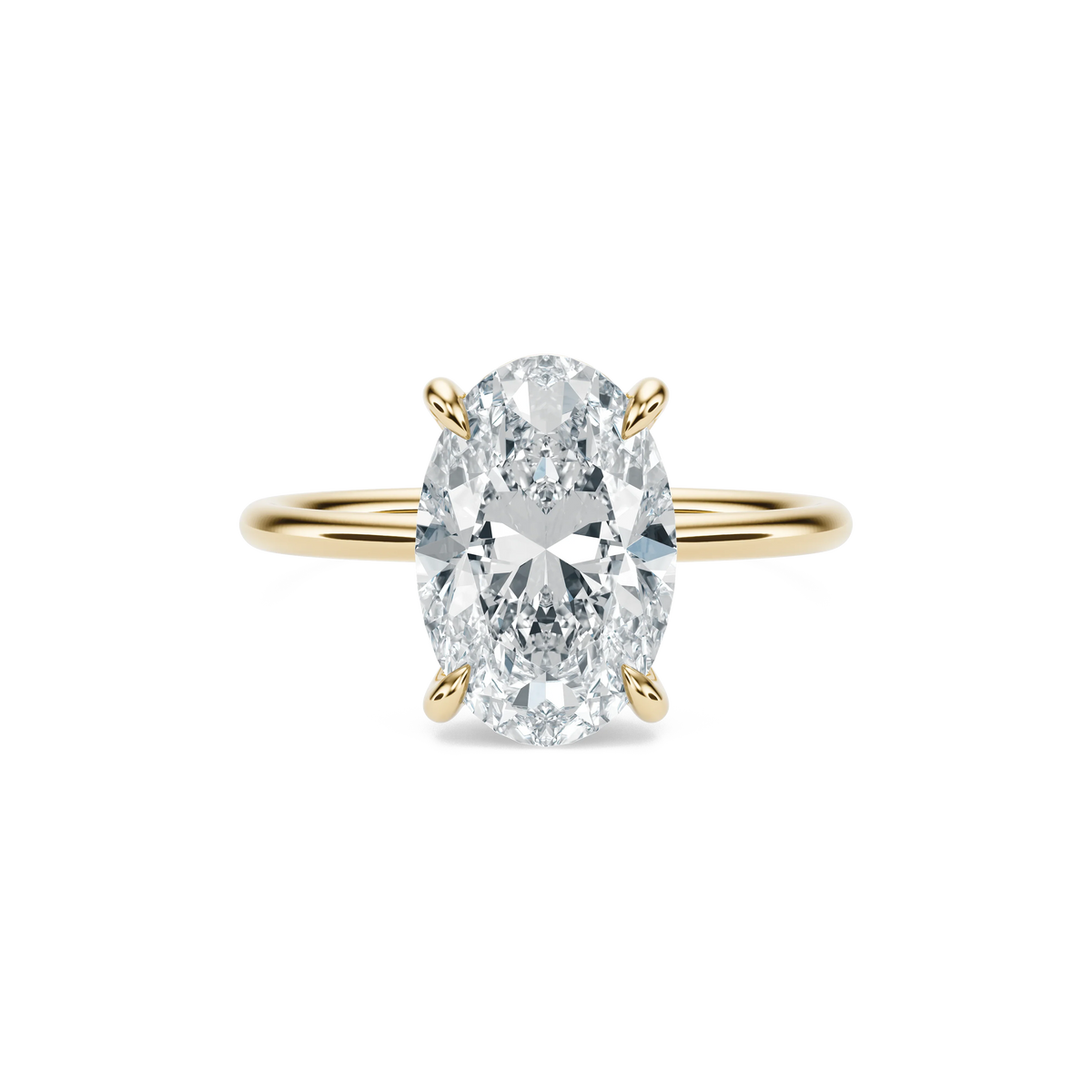 French Pavé Diamond Engagement Ring in 14K Yellow Gold (1 ct. tw.)